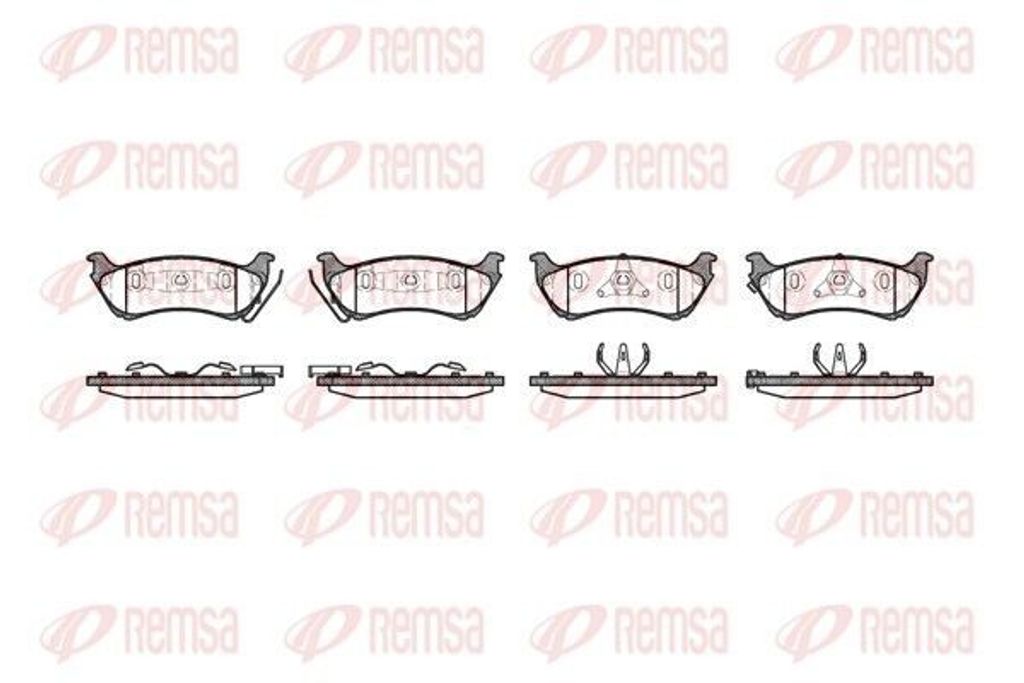 REMSA Bremsbeläge Satz Hinten Bremsklötze passend für MERCEDES-BENZ M-Klasse (W163) 0698.01