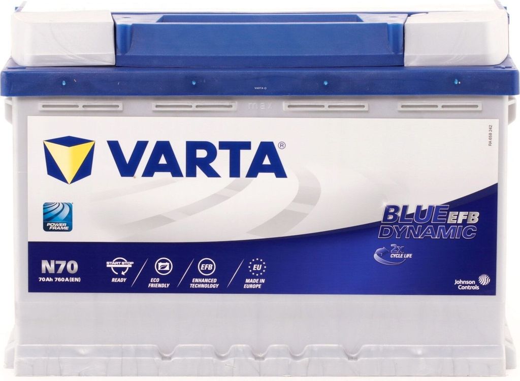 VARTA BLUE Dynamic N70 Starterbatterie 12V 70Ah 760A/EN L3 Produktbild 