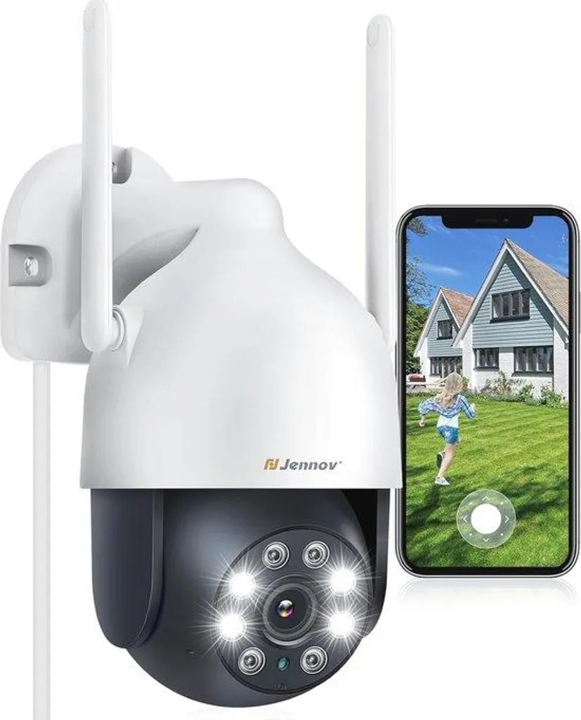 Caméra surveillance jardin et garage 2K à 360° avec alerte smartphone