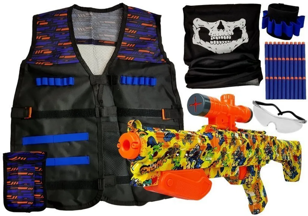 Panoplie Militaire Enfant Blaze Storm Fusil Tactique avec Accessoires