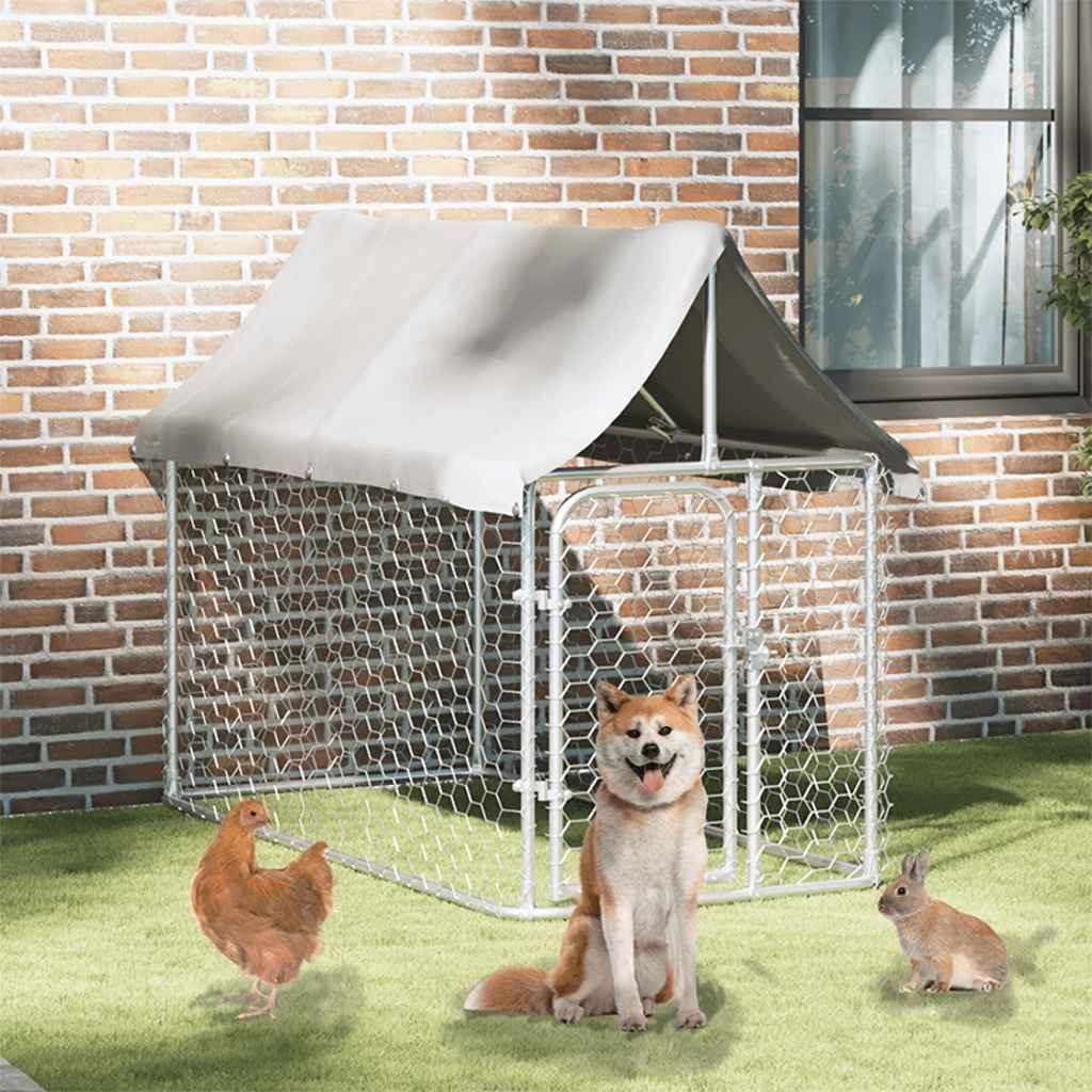 vidaXL Vonkajšia búda pre psov so strechou 200x100x150 cm Obrázok produktu 