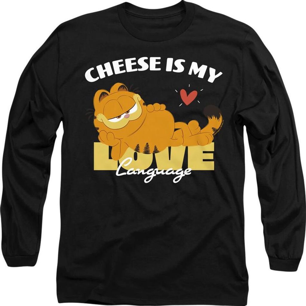 Garfield Movie - "Cheese Is My Love Language" T-Shirt für Herren/Damen Uni TV10497 (M) (Schwarz)