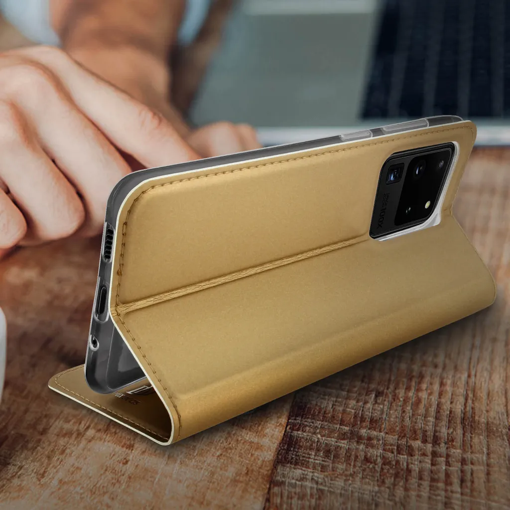 Cover Samsung S20 Oro DUX DUCIS Skin Pro | Wallet Case Sottile - 11