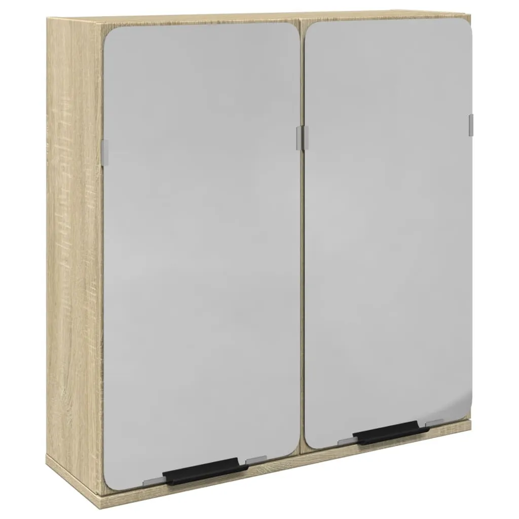 Specchiera Bagno vidaXL Rovere Sonoma 64,5cm - Design Moderno Sospeso