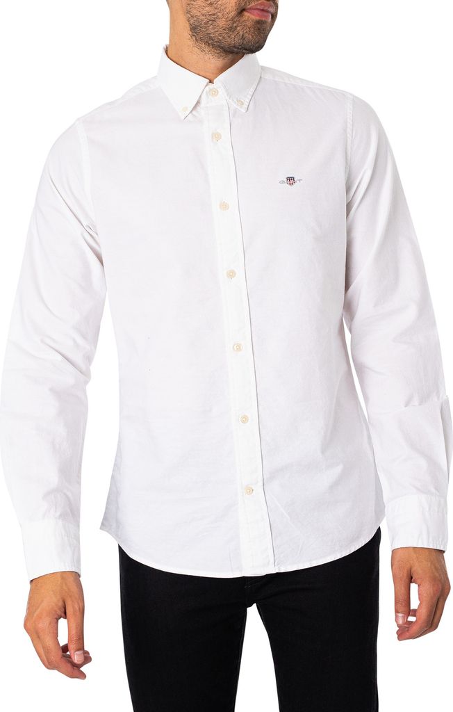GANT Slim-Fit-Oxford-Hemd, Weiß 3XL