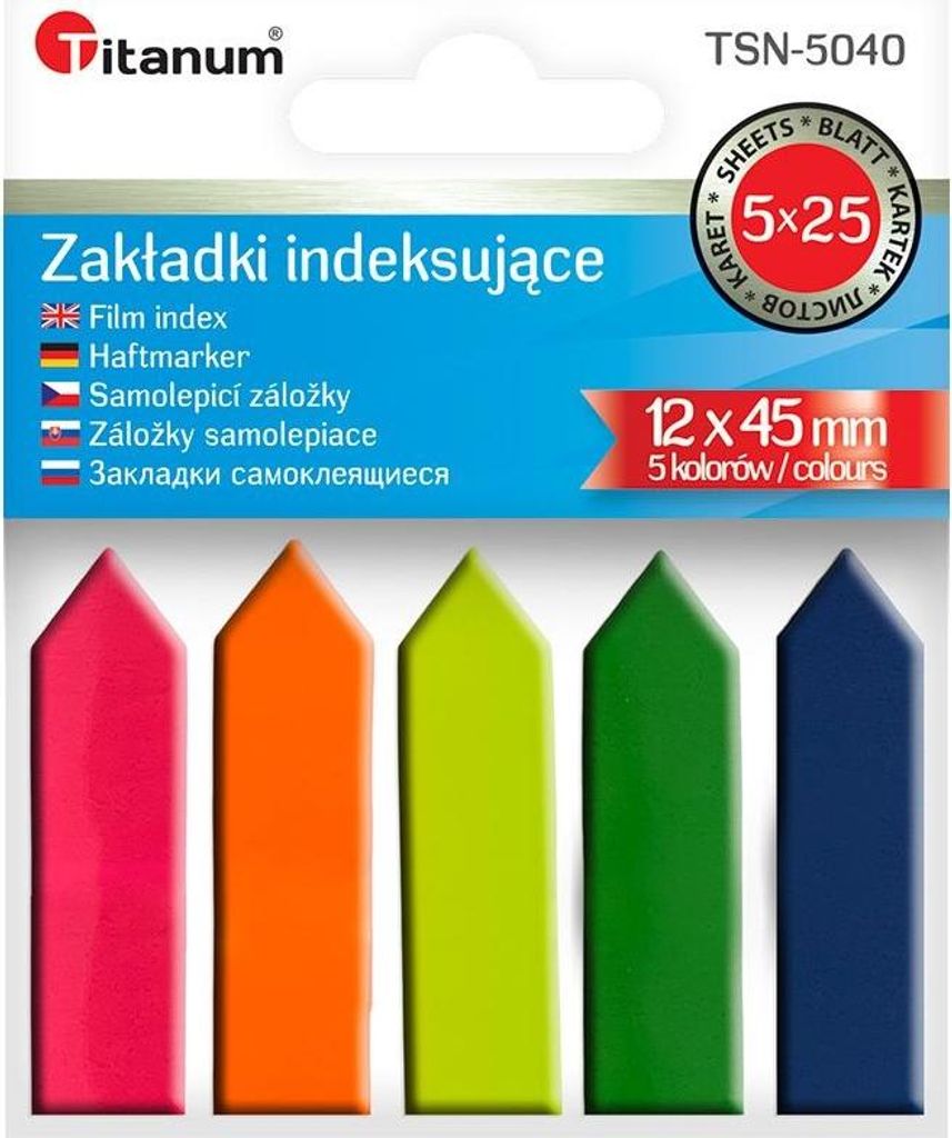 Indexierungslaschen 5k PP Pfeile Titan