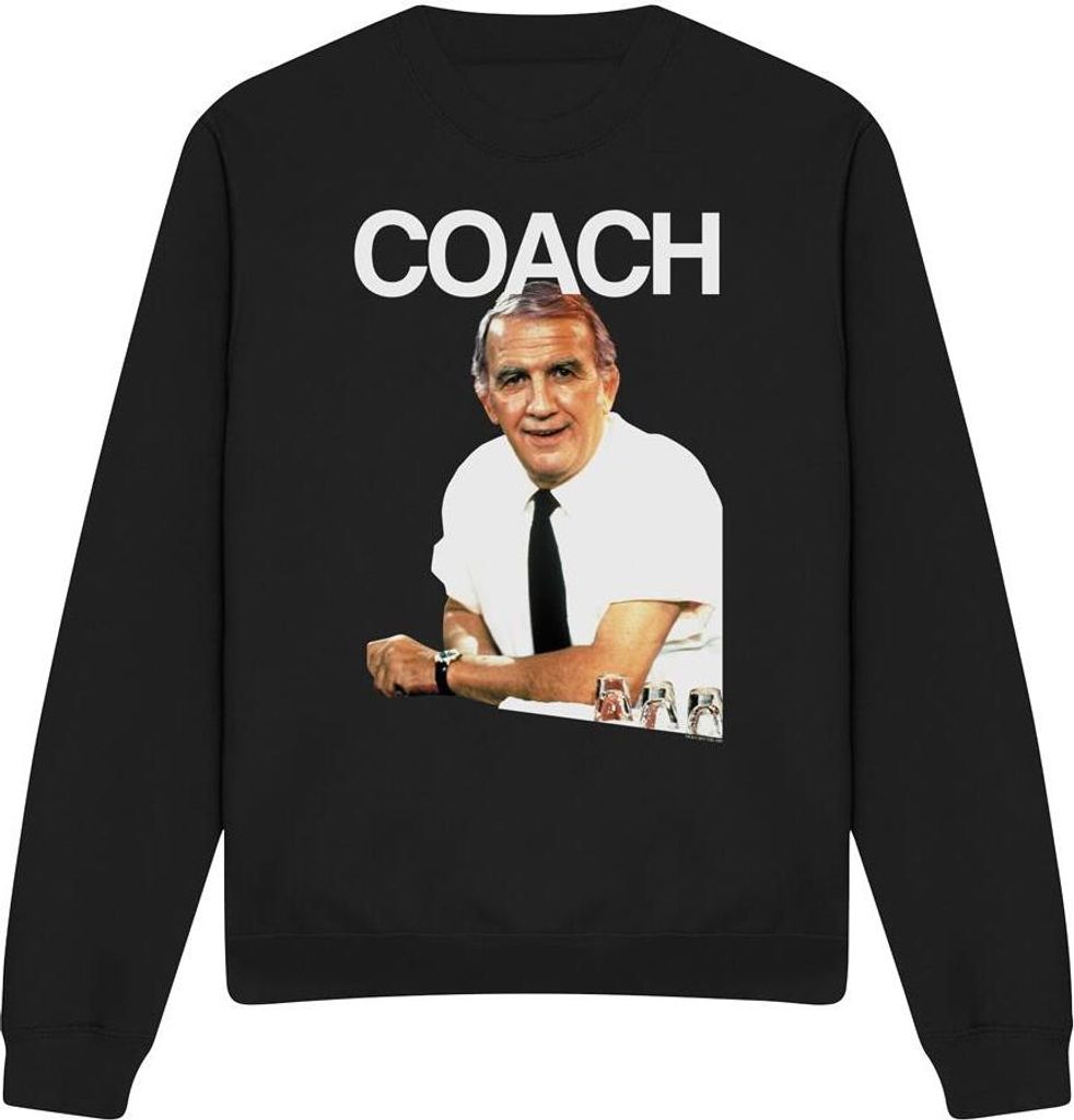 Cheers - "Coach" Sweatshirt für Herren/Damen Uni TV12386 (S) (Schwarz)