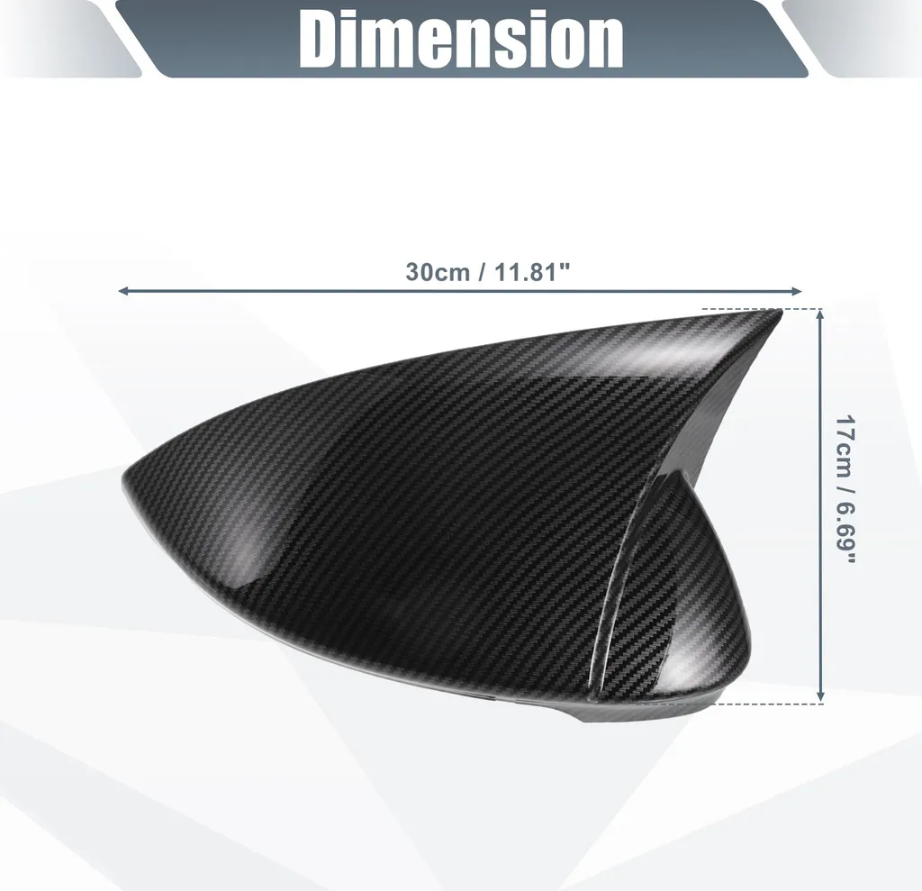 Customisation Golf 8 GTI : Coques Rétroviseur Carbone Noir MK8 Design - 4