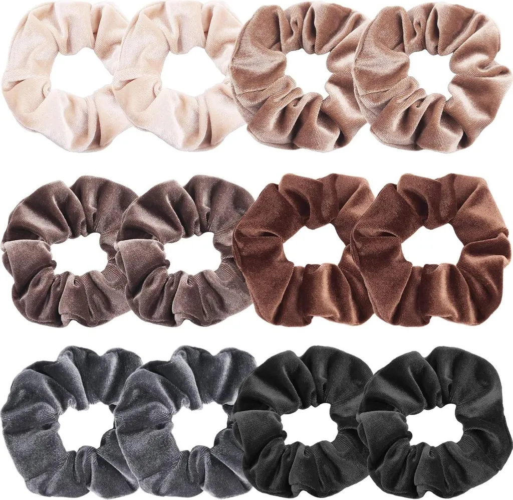 Chouchous cheveux en velours lot de 12 accessoires élastiques et souples