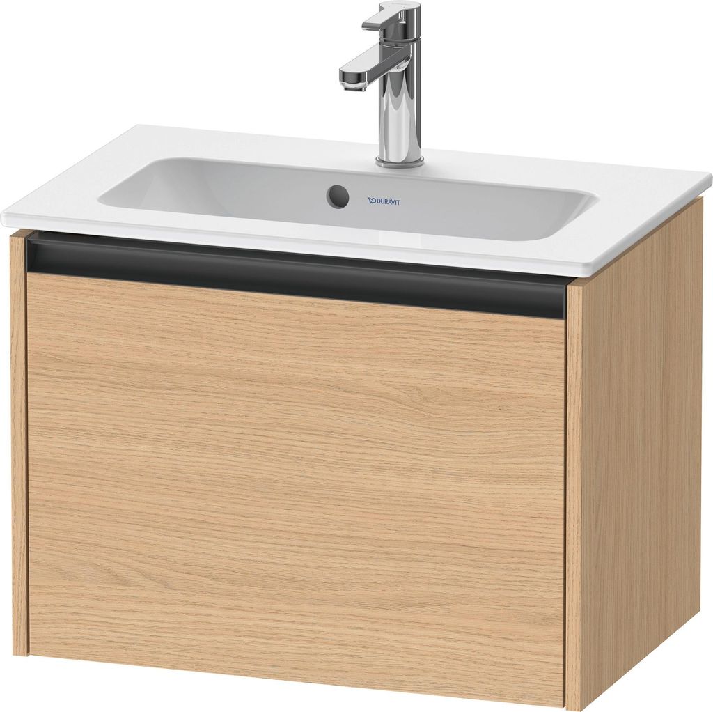 Duravit Ketho.2 Wastafelonderkast 61x39x44 cm Mat Natuur Eiken
