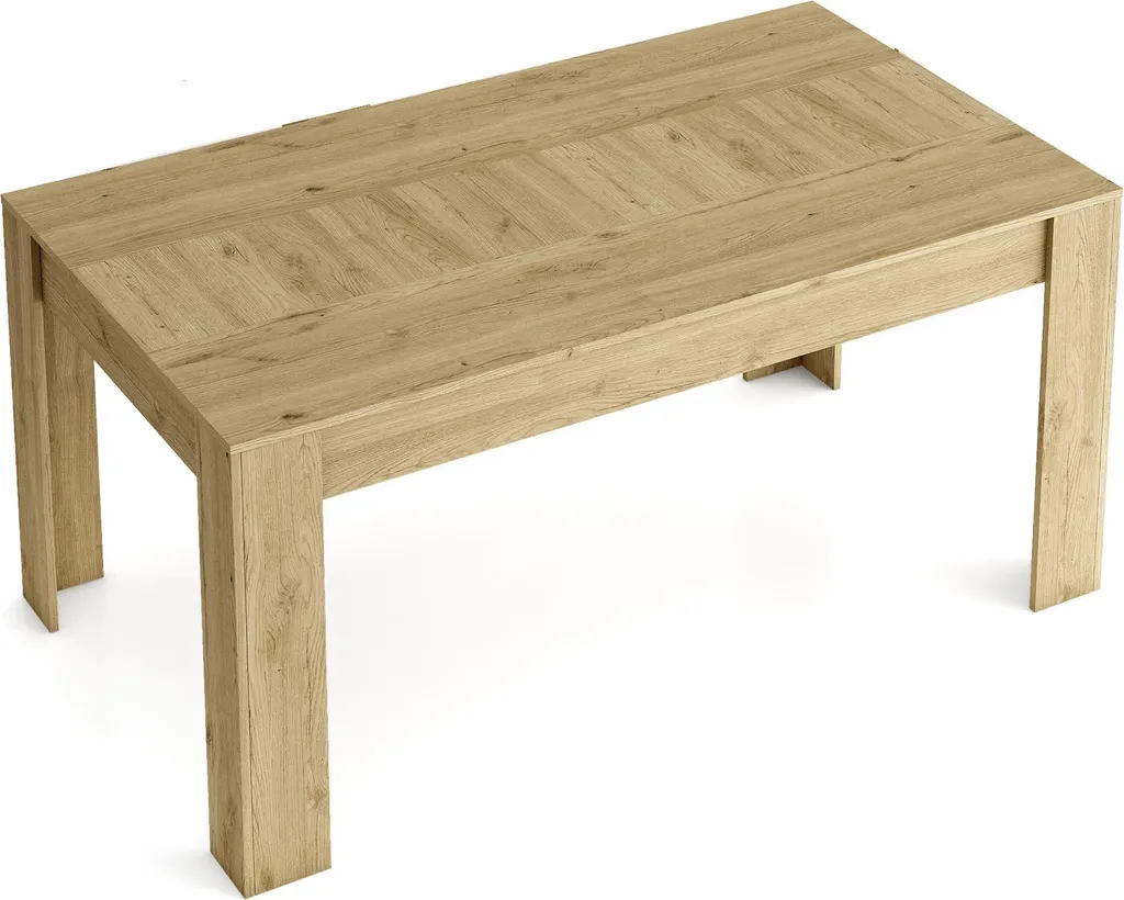Table NATURALE extensible 140-200 cm en bois clair gain de place chic