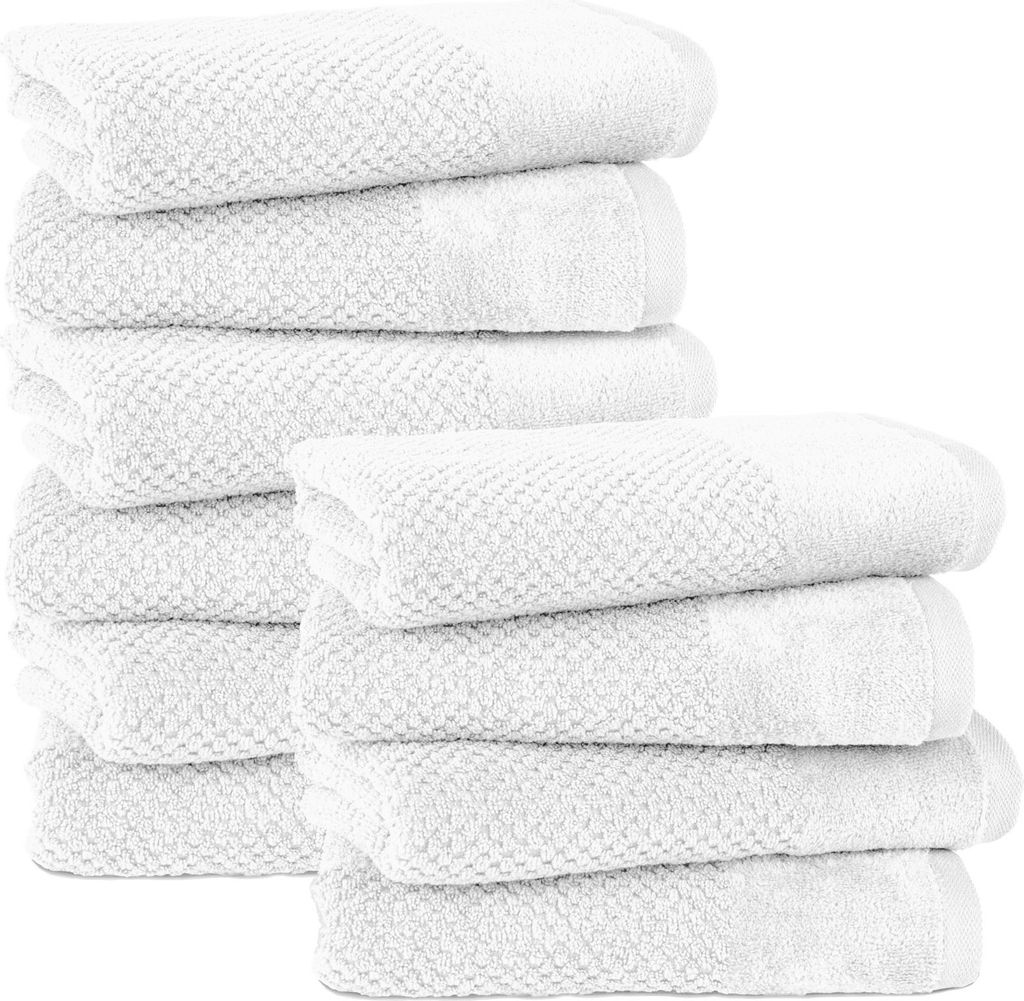 Pure Label 10-TLG Handtücher Set mit Aufhängeschlaufen aus Produktbild 