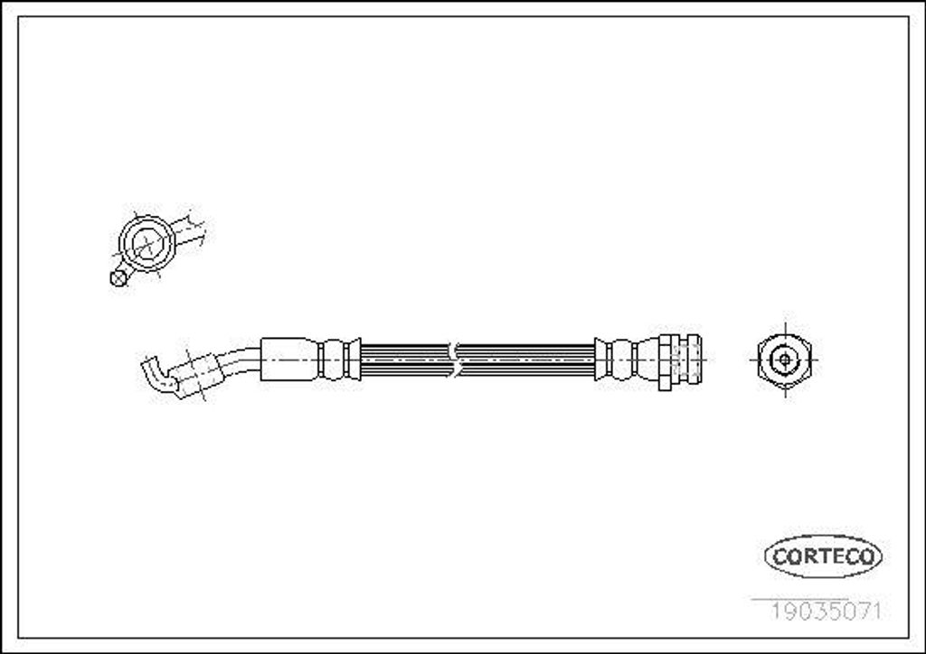 CORTECO 19035071 Bremsschlauch OE 4873005120 kompatibel mit Korando, Musso
