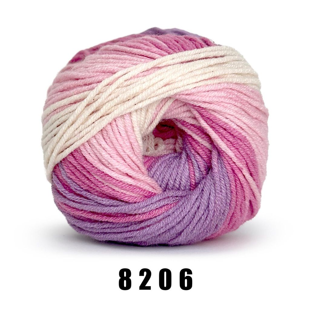 YarnArt Jeans Crazy 8206 růžovo-růžové tóny Obrázek produktu 