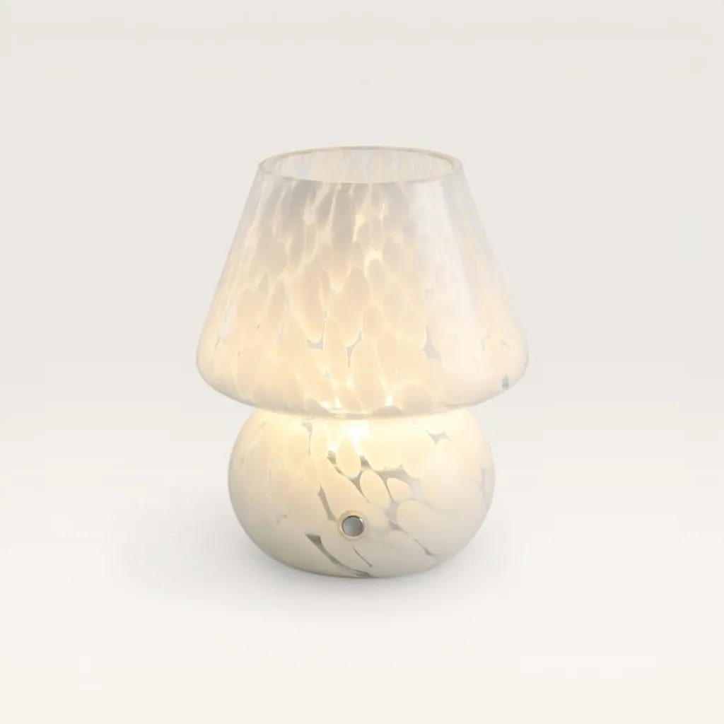 Lampe d'Ambiance LED pour Terrasse et Intérieur Verre Naturel Sans Fil