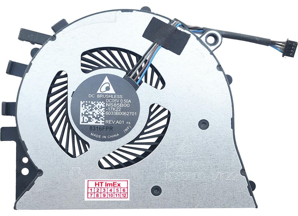 CPU Lüfter Kühler 4-Pin stecker FAN cooler für HP 17-BY - Notebook PC