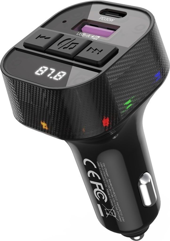 Transmiter Fm Xo Bcc17 Ładowarka 30W Bluetooth Do Auta Zdjęcie produktu 