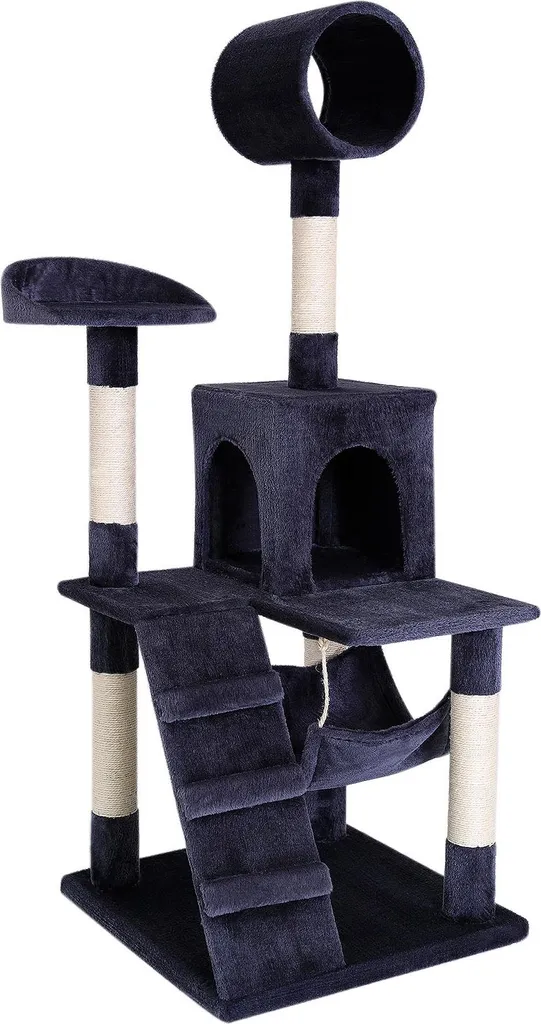 lionto Tiragraffi 133cm per Gatti | Grigio Antracite | Morbido Sisal