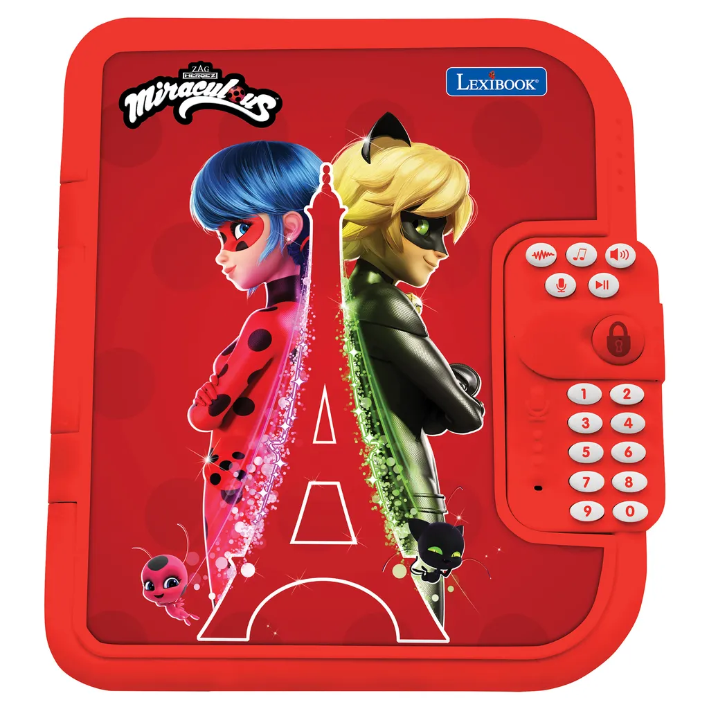 Carnet secret Miraculous Ladybug avec boîte à bijoux et code numérique