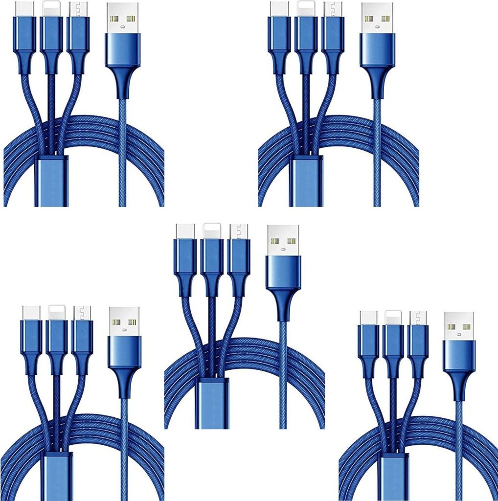 3-in-1 Ladekabel Robustes Mehrfachladekabel mit USB-C Micro Produktbild 