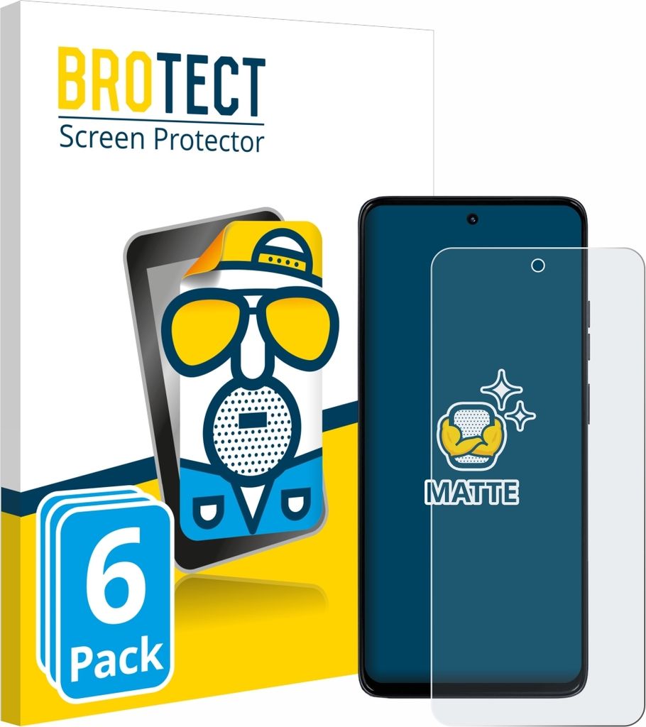 6x BROTECT Schutzfolie für Motorola Moto G56 Displayschutz Displayschutzfolie Folie Matt Entspiegelungsfolie