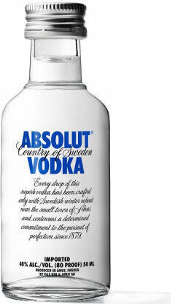 Absolut Vodka Miniaturflasche 40% vol. 0,05 L Immagine del prodotto 