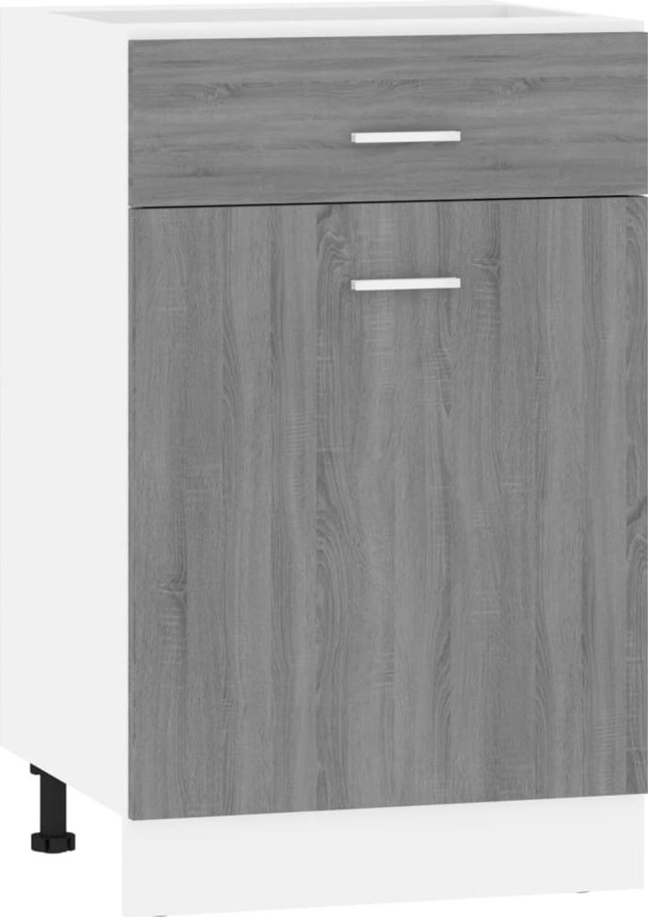 vidaXL Szafka dolna z szufladą Szara Sonoma 50x46x81,5 cm Zdjęcie produktu 