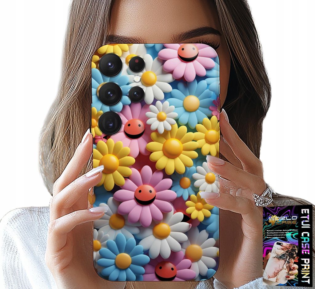 Etui Für Samsung Galaxy S24 Ultra - Bunte Blumen, Gänseblümchen Etui