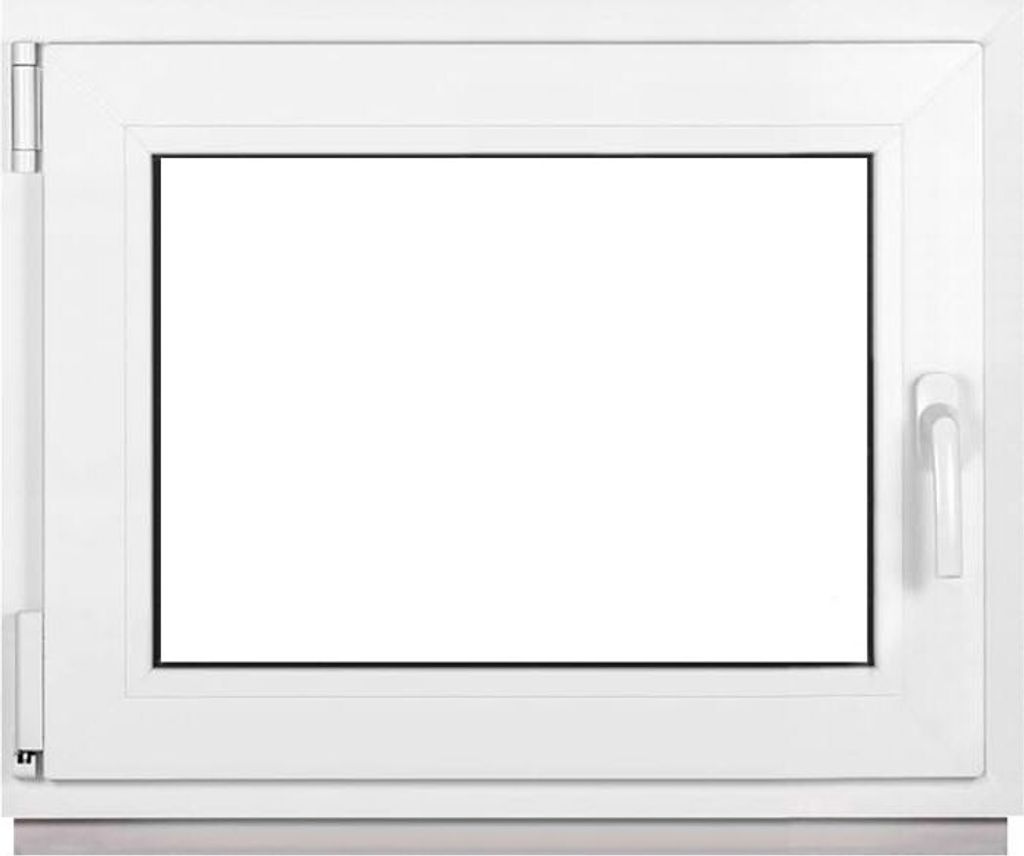 Framex Kellerfenster Weiß BxH 80x60cm (800x600mm) 2fach (32mm) Dreh Kipp DIN Links - Kunststofffenster Premium Fenster - Alle Größen