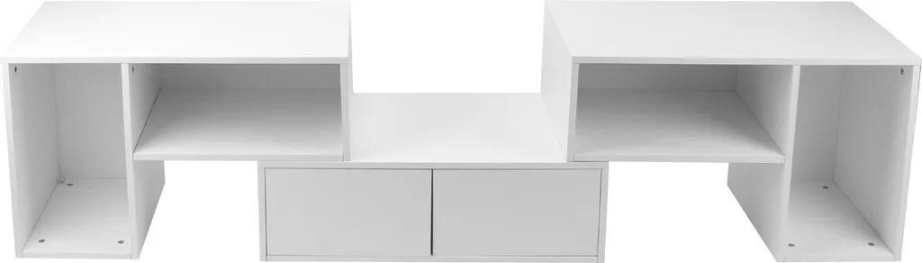 Buffet TV réglable avec éclairage LED - Meuble multimédia à tiroir chic