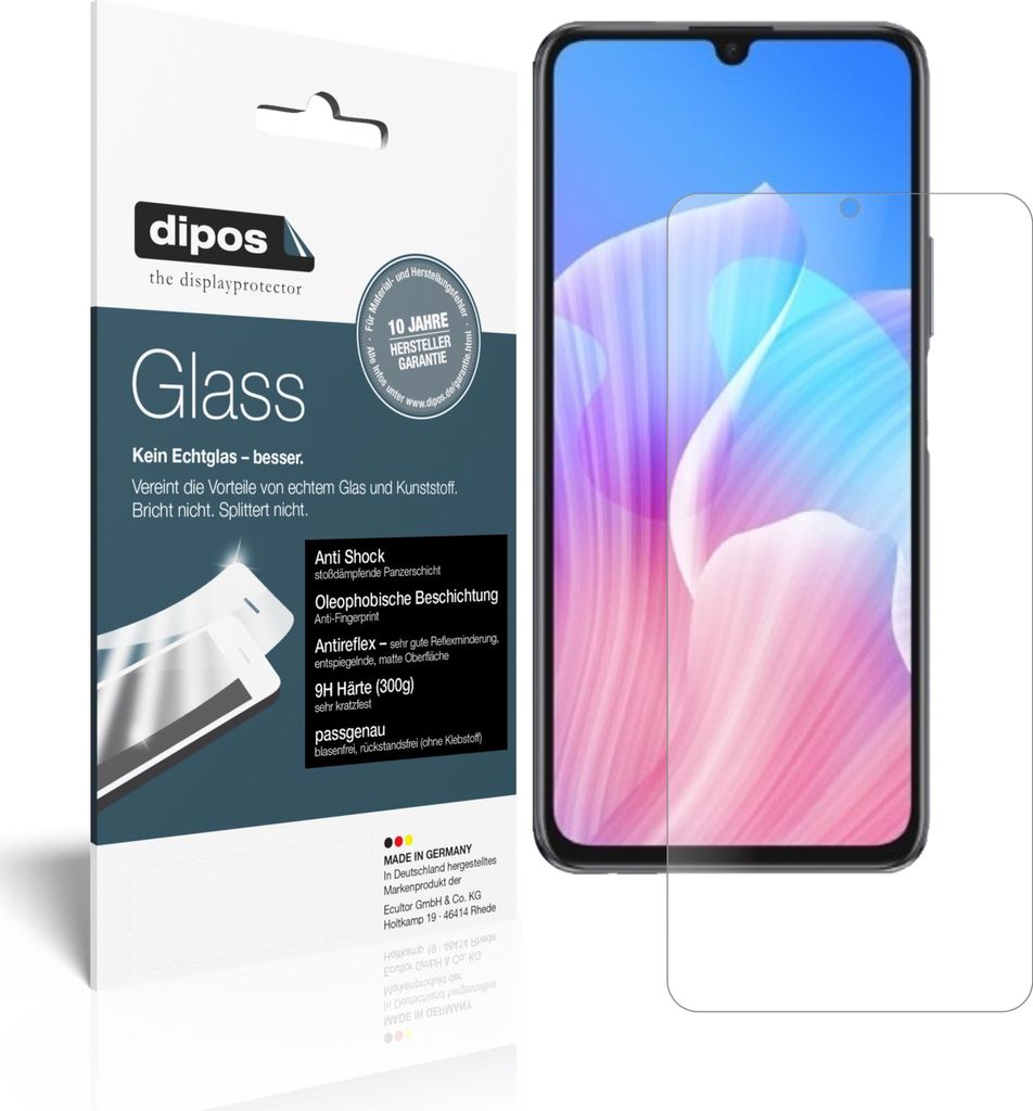 1x Schutzfolie für Huawei Enjoy Z 5G matt - Anti-Shock 9H Folie dipos Glass Kunststoffglas