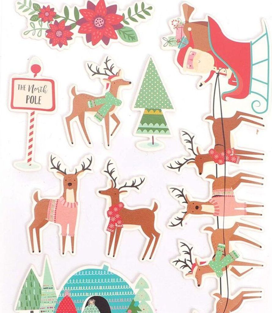 8 Sticker zum Thema Weihnachten