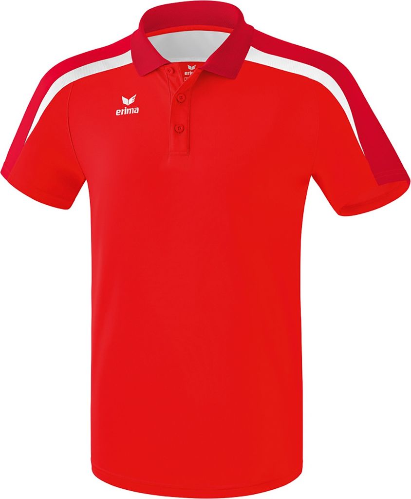 Erima Liga 2.0 Poloshirt Kinder - Rot / Dunkelrot / Weiß