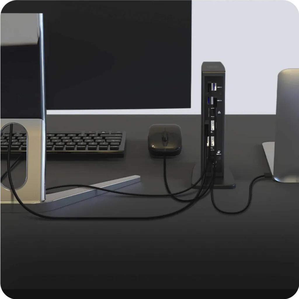 Station d'accueil ICY BOX IB-DK2252AC DisplayLink double écran USB-C
