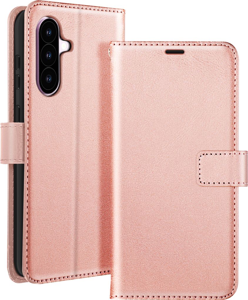 Mayaxess, Tasche für Samsung Galaxy A56, Geldbeutel mit Handgelenkband., Champagnerrosa
