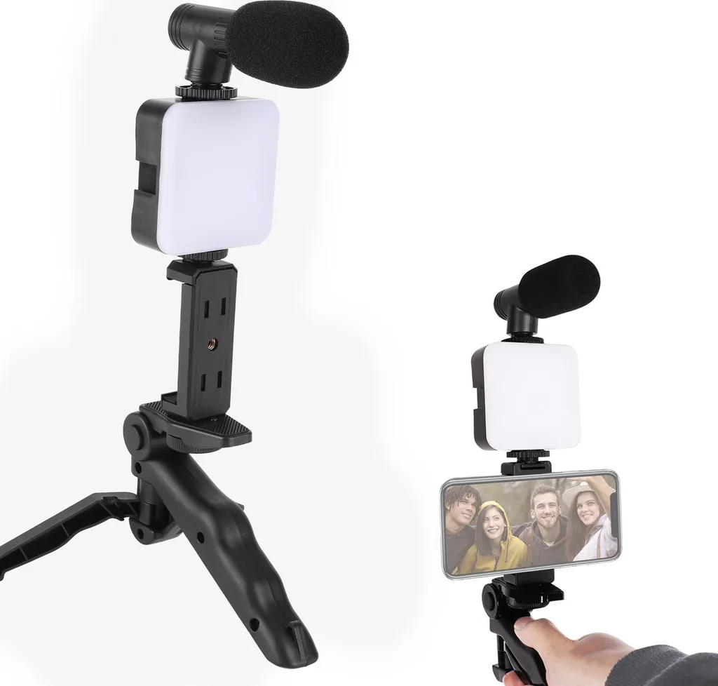 Kit Vlogging da Viaggio per Smartphone con Microfono e Treppiede - 2