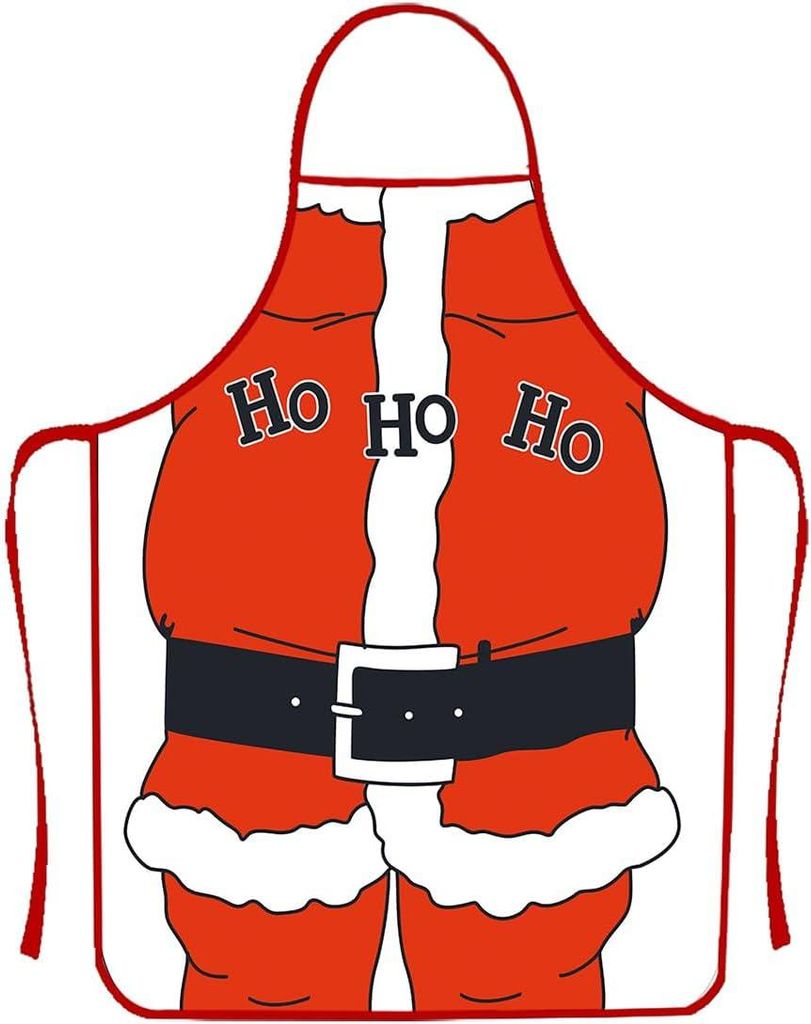 Weihnachtsschürze für Herren, weihnachtliches Muster, geeignet für Partys, Dinnerpartys, Köche, Grillabende, Geschenkidee