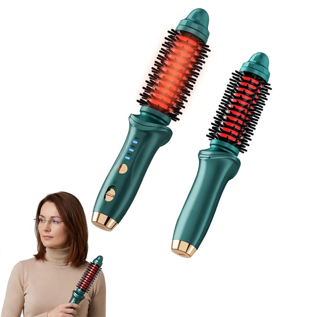 Kabelloser Lockenstab, wiederaufladbar, 3 Temperaturstufen, LED-Anzeige, USB-C, grün, für Zuhause & Reisen