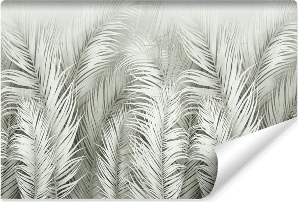 Muralo Selbstklebende Fototapete für Wohnzimmer PALMENBLÄTTER Pflanzen Natur Vintage Br. 405cm x Hö. 270cm