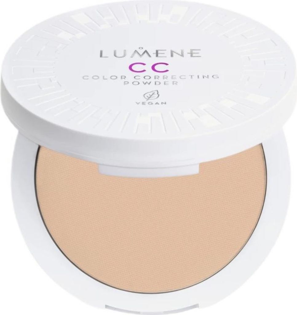 Lumene CC Korrekturpuder, Farbton 2, 10g – Perfektionierender Kompaktpuder für einen makellosen Teint