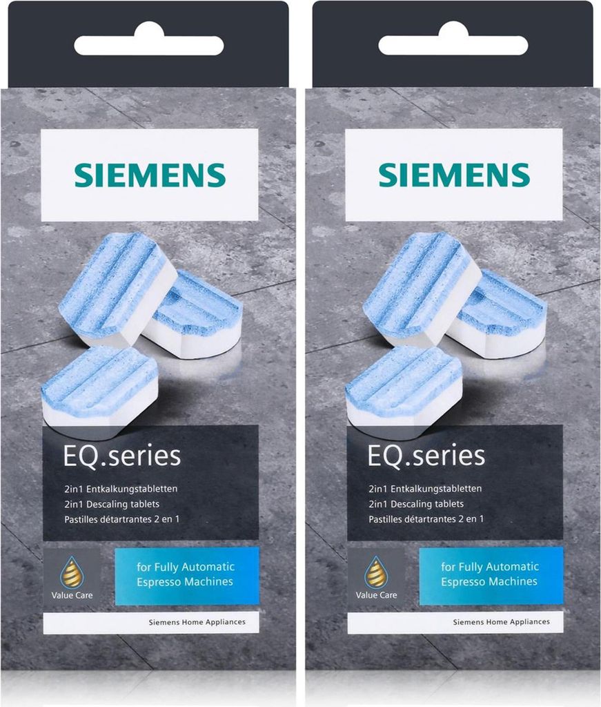 2x Siemens EQ.series TZ80002A Entkalkungstabletten 2in1 für Kaffeevollautomaten