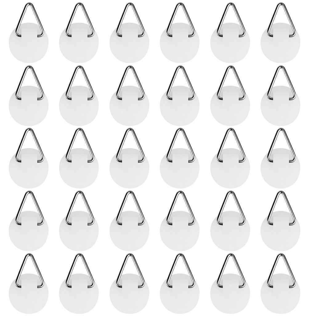 30 Fotoaufhänger zum Aufkleben auf Bilderrahmen, selbstklebende Haken für Fotos, Poster, Leinwände, Fotoaufhänger ohne Bohren, Fotoaufhänger (...