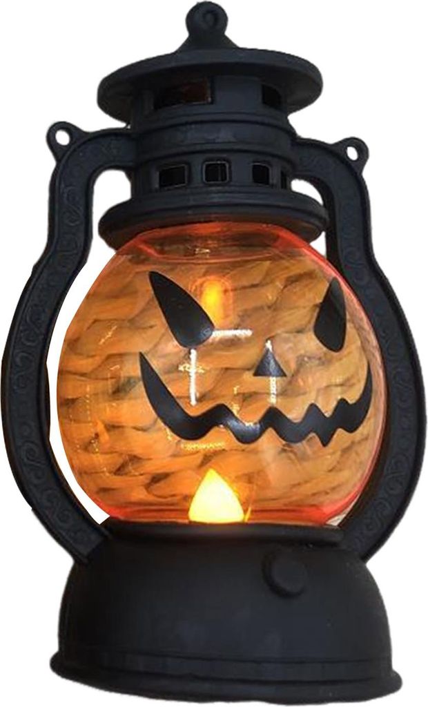 Halloween-Kürbislaterne, gruselige Kürbislampe mit LED-Kerze, dekoratives Vintage-Kürbislicht für festliche Party-Veranda-Kaminsims-Dekoration