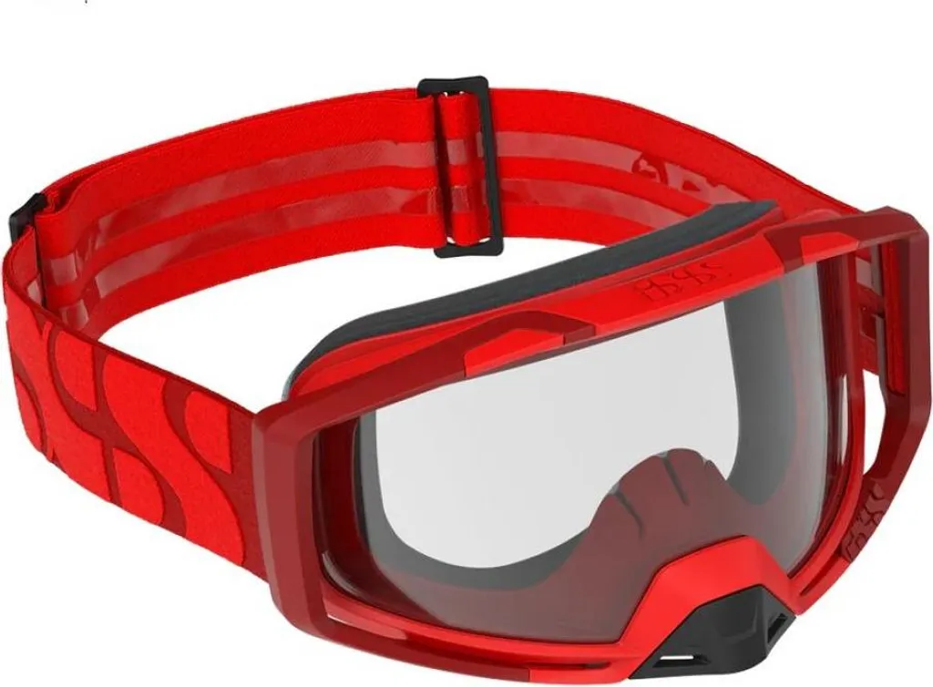 Masque VTT iXS Trigger Goggle Racing Red avec Ecran Anti-buée Clair