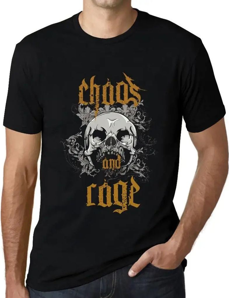 Herren Grafik T-Shirt Chaos und Wut – Chaos & Rage – Öko-Verantwortlich Vintage Jahrgang Kurzarm Lustige Druck Geburtstag Geschenk Mann