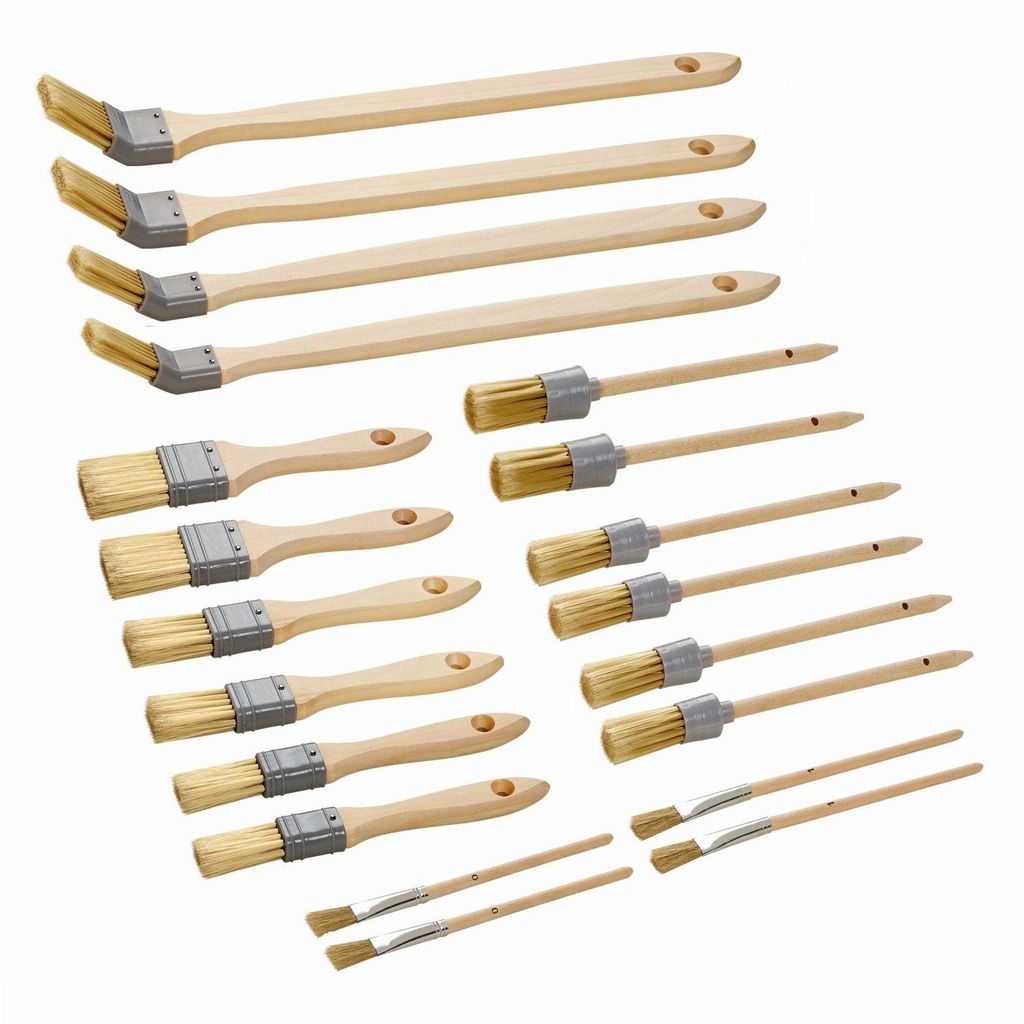 Pinsel Set 20 teilig Flachpinsel Ringpinsel Eckenpinsel Produktbild 