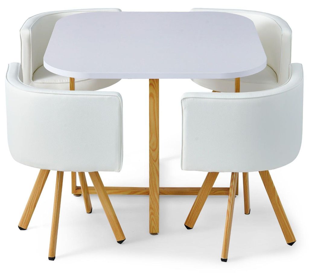 MENZZO Table et chaises scandinaves Oslo Blanc Image du produit 