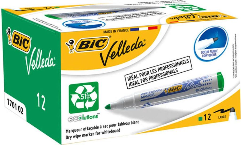 BIC Whiteboard Velleda ECOlutions 1701 evidenziatore 12 pz Immagine del prodotto 
