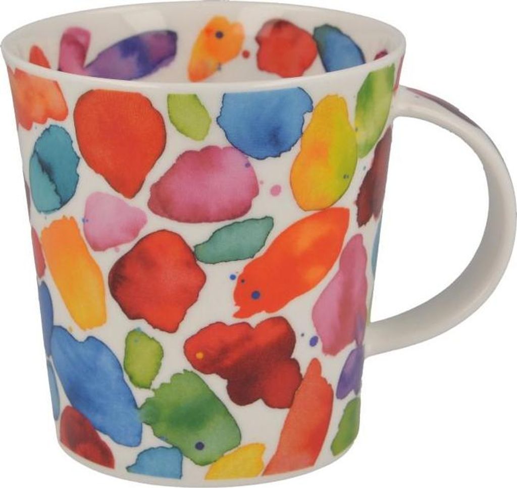 Dunoon Becher Teetasse Kaffeetasse Lomond Blobs blau