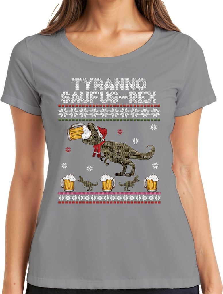 Tyranno Saufus-Rex Ugly Sweater - Weihnachten Xmas Produktbild 